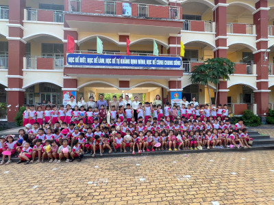 TRẺ 5 TUỔI THAM QUAN TRƯỜNG TIỂU HỌC MINH HOÀ NĂM HỌC 2024-2025